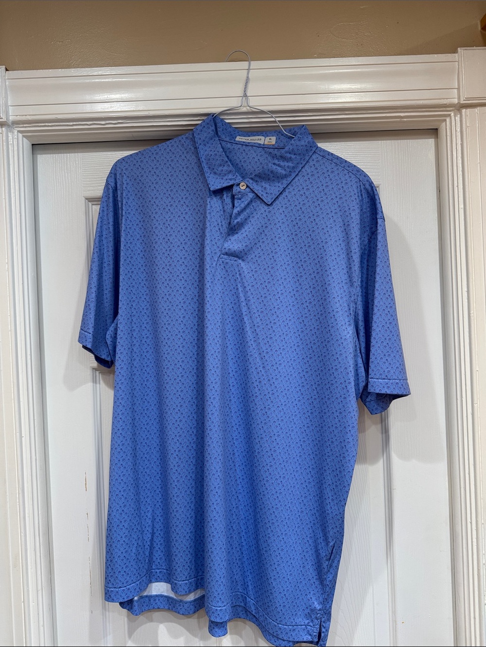 Peter Millar Perforated Light Blue Polo